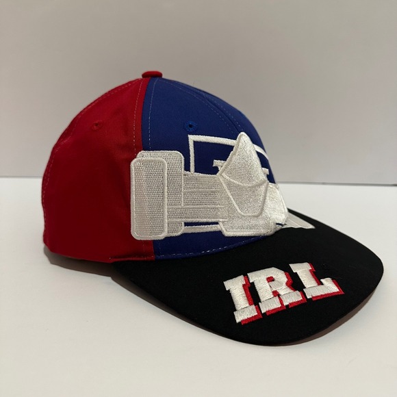 VTG 90s Top of the World IRL Racing Hat Cap Red Blue Black Snapback NOS - Picture 3 of 6
